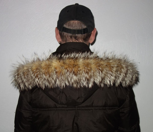 Kojote pelz kapuze kragen - kojote,