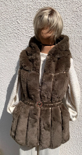 Saturne flausch fell weste - fell, mit