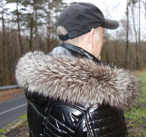 Silberfuchs pelz kapuze - pelz, kragen