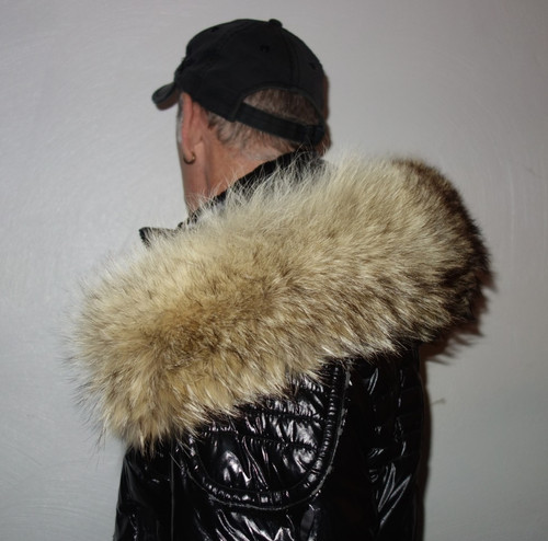Coyote pelz kapuze - coyote,