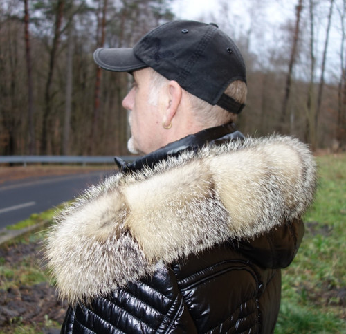 Graufuchs pelz kapuze kragen - pelz,