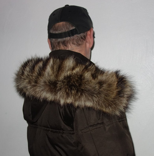 Waschbär pelz kapuze kragen - pelz,