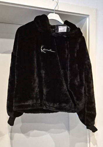 Karl kani kunstfell hoodie mit - kunstfell,